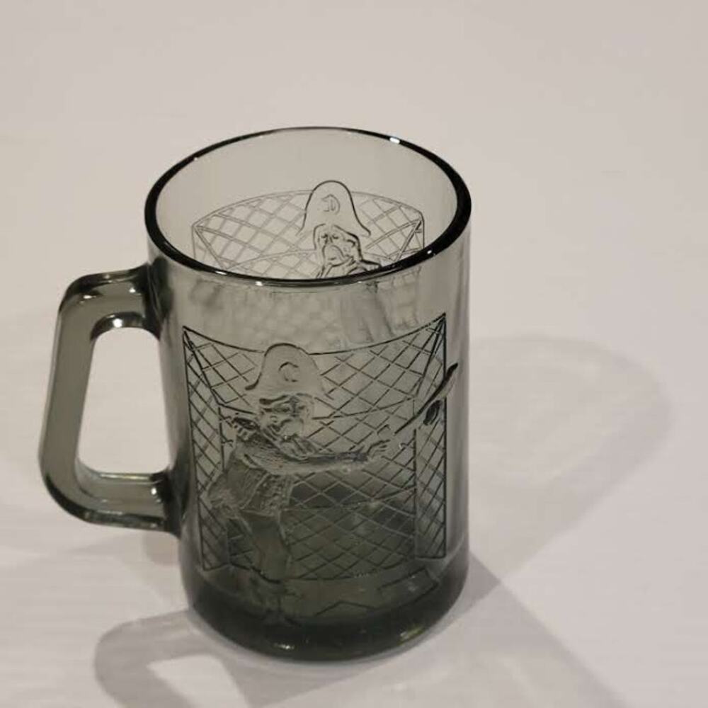 Vintage 70s McDonalds Captain Crook Smoked Glass Mug